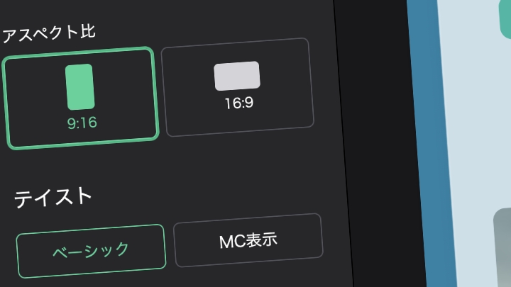 マルチフォーマット対応機能のインターフェース